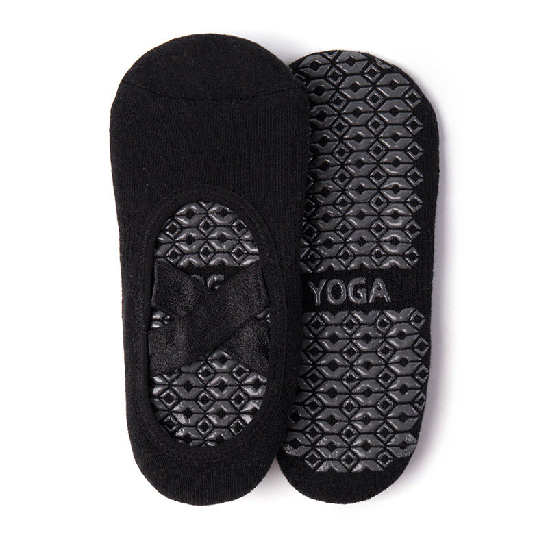 Non-Slip Yoga Socks for Women, Terry Lined Pilates Socks with Cross Strap, Thickened Cotton Grip Socks for Barre, Dance & Home Workouts