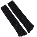 Men's Non-Slip Five-Toe Long Yoga Socks, 168N Cotton Mid-Calf Pilates Socks for Sports & Fitness
