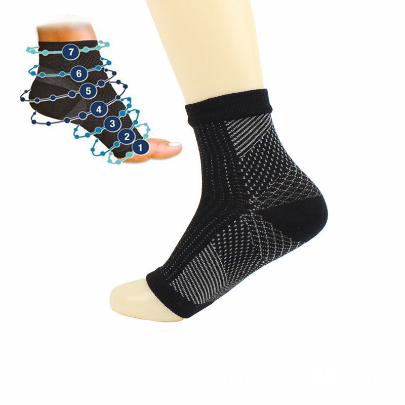 Unisex Compression Ankle Socks, Breathable Nylon Yoga Sports Socks for Ankle Support & Sprain Protection
