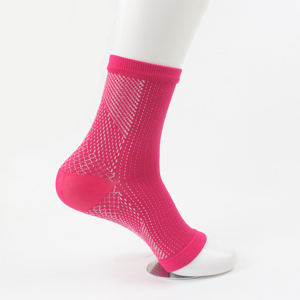 Unisex Compression Ankle Socks, Breathable Nylon Yoga Sports Socks for Ankle Support & Sprain Protection