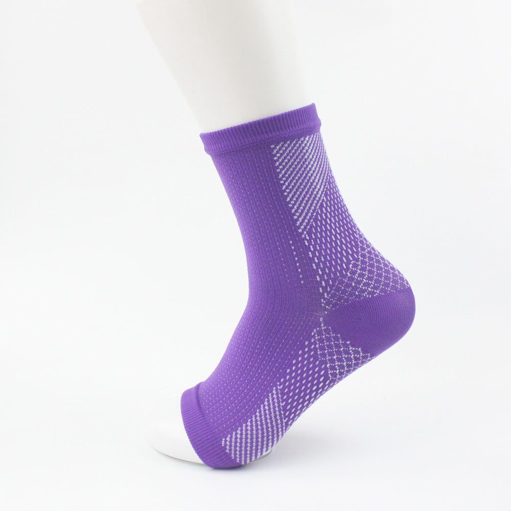 Unisex Compression Ankle Socks, Breathable Nylon Yoga Sports Socks for Ankle Support & Sprain Protection