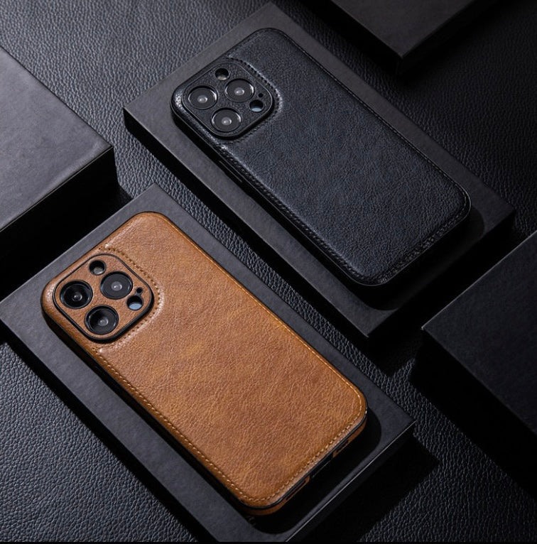 Premium Vintage Leather Case for iPhone 16/15/14 Pro Max | Elegant Slim-Fit Protection
