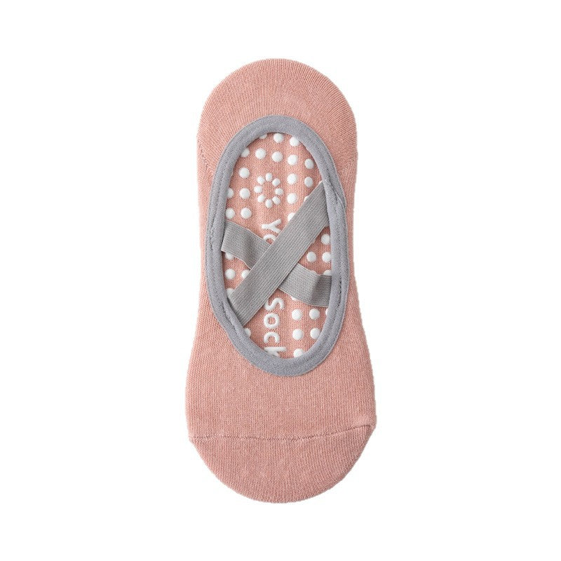 Elegant Cross-Strap Yoga Socks | Non-Slip Ballet-Style Pilates Grip Socks