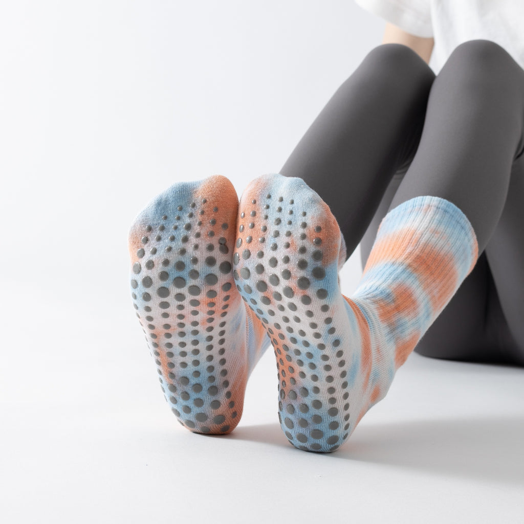 Professional Tie-Dye Yoga Socks | Anti-Slip Pilates & Dance Grip Socks