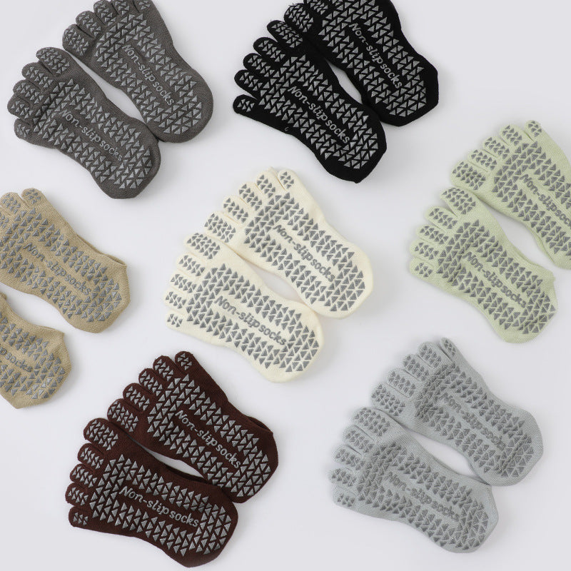 Professional Five-Finger Yoga Socks | Mid-Tube Anti-Slip Pilates & Fitness Socks