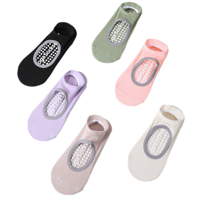 Non-Slip Backless Yoga Socks for Women, Open-Heel Pilates Socks, Breathable Cotton Grip Socks for Barre, Dance & Home Workouts