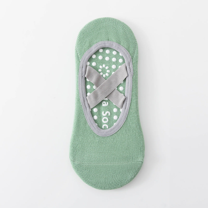 Elegant Cross-Strap Yoga Socks | Non-Slip Ballet-Style Pilates Grip Socks