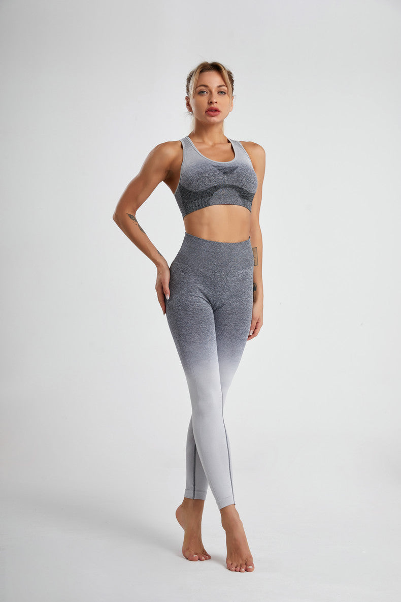 Women Moisture Wicking 2 Piece Sports Set Short Sleeve Top+Capri Yoga Pants