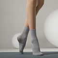 Non-Slip Yoga Socks for Women, Grip Pilates Socks with Full Sole Silicone, Breathable Cotton Athletic Socks for Barre, Dance & Home Workouts