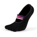 Professional Five-Toe Yoga Grip Socks | Anti-Slip Pilates Socks with Elastic Straps