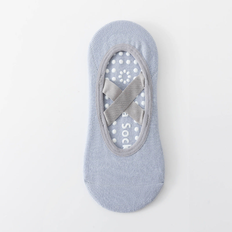 Elegant Cross-Strap Yoga Socks | Non-Slip Ballet-Style Pilates Grip Socks