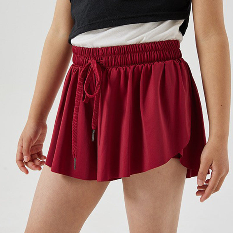 Loose Running Fitness Shorts Skirt Pocket Fake Two-Piece Yoga Three-Piece Pants Tennis Breathable Quick-Drying Beach Pants