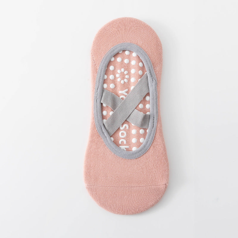 Elegant Cross-Strap Yoga Socks | Non-Slip Ballet-Style Pilates Grip Socks