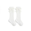Bow Accent Knee-High Baby Socks for Girls, Ultra-Thin Mesh Cotton Newborn Socks (0-1Y)