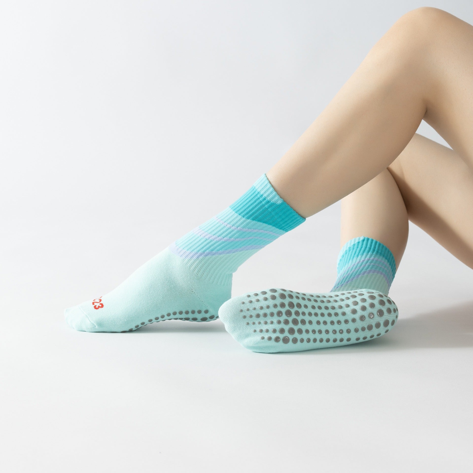 Anti-Slip Graffiti Yoga & Pilates Socks | Breathable Cotton Crew Socks