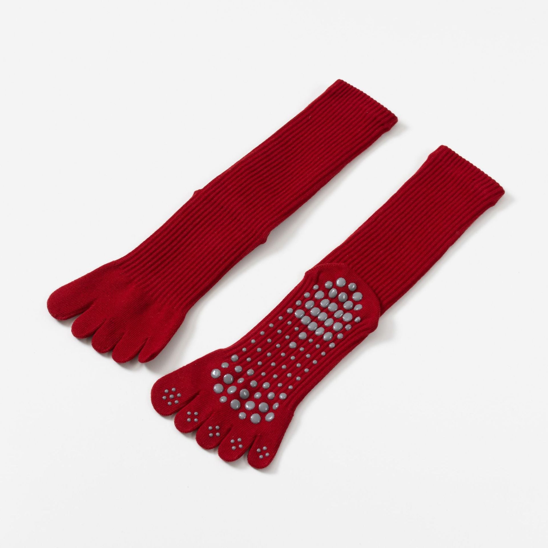 Women Five Toe Non Slip Pilates Yoga Calf Grip Socks