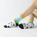 Anti-Slip Graffiti Yoga & Pilates Socks | Breathable Cotton Crew Socks