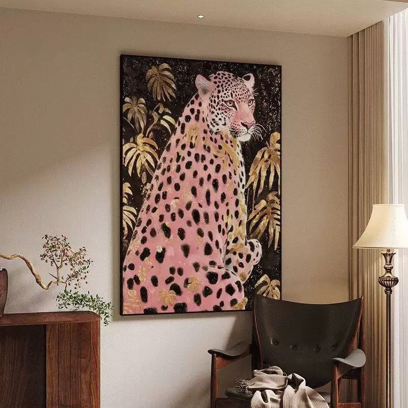 Wild Feline Contemporary Canvas Art Set (Set of 4)