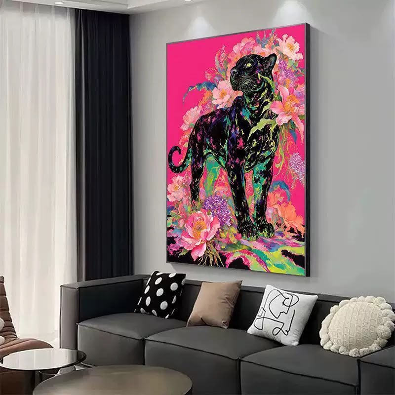 Wild Feline Contemporary Canvas Art Set (Set of 4)