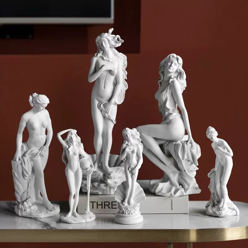 🏛️ Timeless Elegance: Nordic Minimalist Greek Goddess Statues ✨ | White Resin Aesthetic Home Decor & Art Studio Sculpture